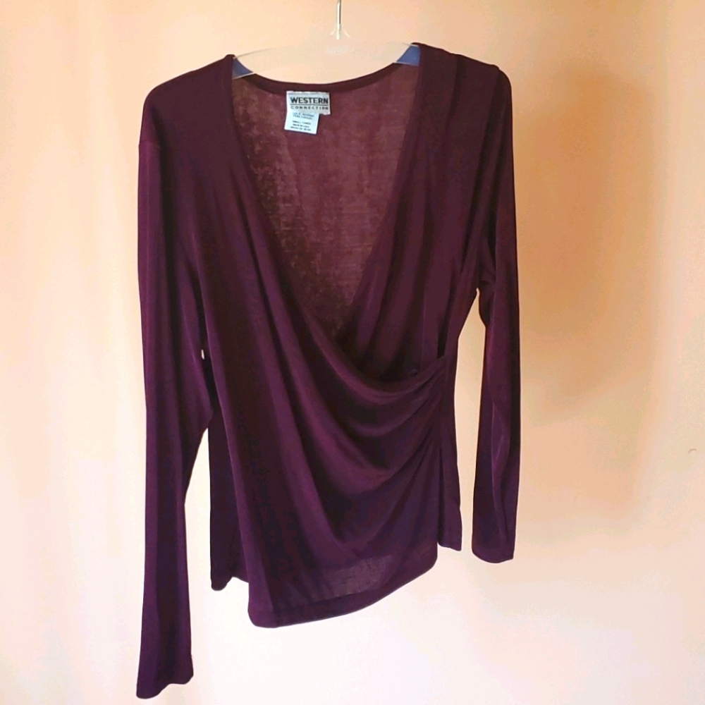 Purple wrap top